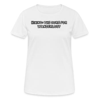 Wandern - Hiking: the cure for wanderlust - Women's Breathable T-Shirt - white - Front - AI Model Female 172 dark (172cm)