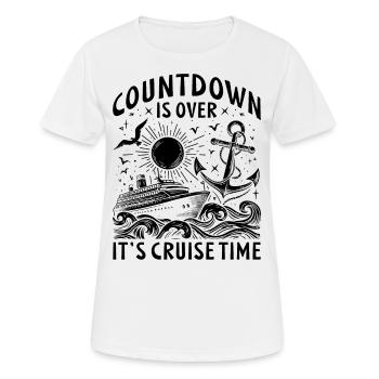 Countdown Is Over It's Cruise Time - Frauen T-Shirt atmungsaktiv - Weiß - Vorne - AI Model Female 172 dark (172cm)