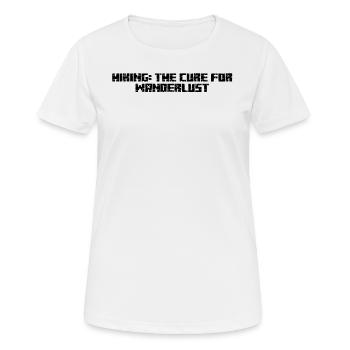 Wandern - Hiking: the cure for wanderlust - Women's Breathable T-Shirt - white - Front - AI Model Female 172 dark (172cm)