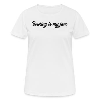 Bowling - Le bowling, c’est ma confiture - T-shirt respirant Femme - blanc - Devant - AI Model Female 172 dark (172cm)