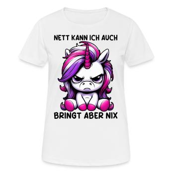 Sympa je peux aussi apporter mais rien n’apporte - T-shirt respirant Femme - blanc - Devant - AI Model Female 172 dark (172cm)