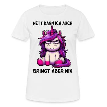Sympa je peux aussi apporter mais rien n’apporte - T-shirt respirant Femme - blanc - Devant - AI Model Female 172 dark (172cm)