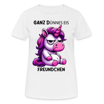 Crème glacée très mince Buddy - T-shirt respirant Femme - blanc - Devant - AI Model Female 172 dark (172cm)
