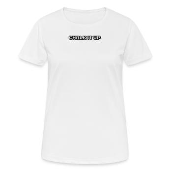 Billard - Chalk It Up - Frauen T-Shirt atmungsaktiv - Weiß - Vorne - AI Model Female 172 dark (172cm)