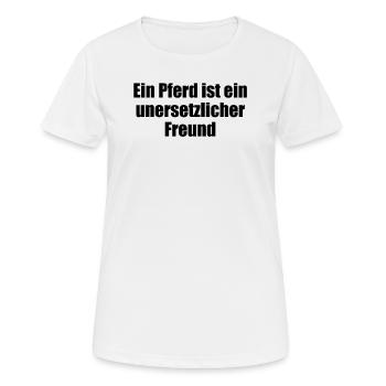 Riding - A horse is an irreplaceable friend - Women's Breathable T-Shirt - white - Front - AI Model Female 172 dark (172cm)
