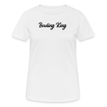 Bowling - Bowling King - Frauen T-Shirt atmungsaktiv - Weiß - Vorne - AI Model Female 172 dark (172cm)