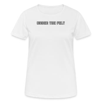 Billard - Sous le feutre - T-shirt respirant Femme - blanc - Devant - AI Model Female 172 dark (172cm)