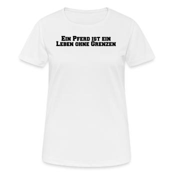 Riding - A horse is a life without limits - Women's Breathable T-Shirt - white - Front - AI Model Female 172 dark (172cm)
