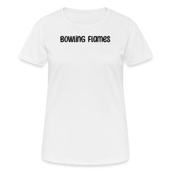 Bowling - Bowling Flames - Frauen T-Shirt atmungsaktiv - Weiß - Vorne - AI Model Female 172 dark (172cm)