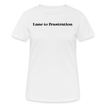 Bowling - Piste à la frustration - T-shirt respirant Femme - blanc - Devant - AI Model Female 172 dark (172cm)