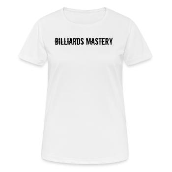 Billard - Maîtrise du billard - T-shirt respirant Femme - blanc - Devant - AI Model Female 172 dark (172cm)