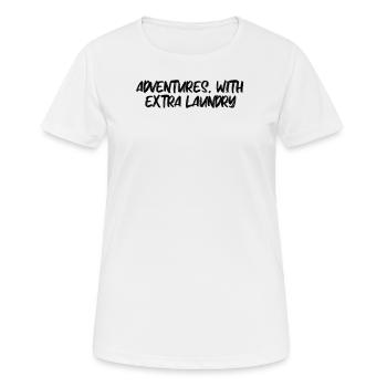 Randonnée - Aventures, avec blanchisserie supplémentaire - T-shirt respirant Femme - blanc - Devant - AI Model Female 172 dark (172cm)