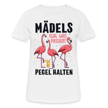 Les filles, peu importe ce qui se passe Maintenir les niveaux - T-shirt respirant Femme - blanc - Devant - AI Model Female 172 dark (172cm)