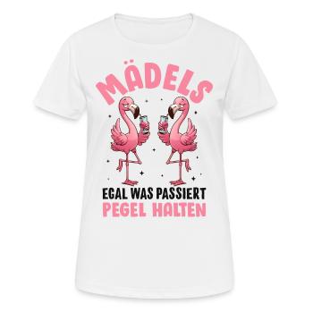 Les filles, peu importe ce qui se passe Maintenir les niveaux - T-shirt respirant Femme - blanc - Devant - AI Model Female 172 dark (172cm)