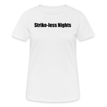 Bowling - Strike-less Nights - Frauen T-Shirt atmungsaktiv - Weiß - Vorne - AI Model Female 172 dark (172cm)
