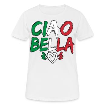 Ciao Bella - Women's Breathable T-Shirt - white - Front - AI Model Female 172 dark (172cm)