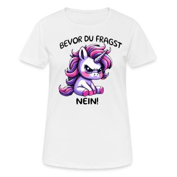Before you ask: No - Women's Breathable T-Shirt - white - Front - AI Model Female 172 dark (172cm)