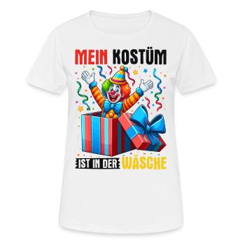 Mon costume est au lavage - T-shirt respirant Femme - blanc - Devant - AI Model Female 172 dark (172cm)