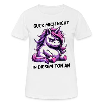 Ne me regarde pas sur ce ton - T-shirt respirant Femme - blanc - Devant - AI Model Female 172 dark (172cm)