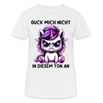 Ne me regarde pas sur ce ton - T-shirt respirant Femme - blanc - Devant - AI Model Female 172 dark (172cm)