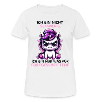 I'm not difficult only for advanced - Women's Breathable T-Shirt - white - Front - AI Model Female 172 dark (172cm)