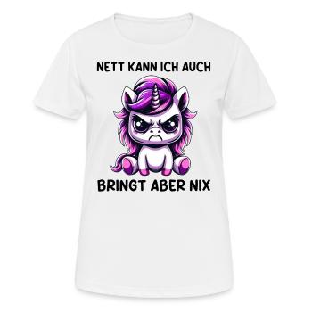 Sympa je peux aussi apporter mais rien - T-shirt respirant Femme - blanc - Devant - AI Model Female 172 dark (172cm)