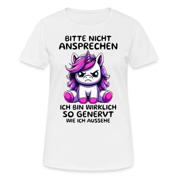 S’il vous plaît, ne me parlez pas, je suis vraiment ennuyé - T-shirt respirant Femme - blanc - Devant - AI Model Female 172 dark (172cm)
