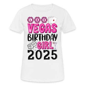 Vegas Birthday Girl 2025 - Women's Breathable T-Shirt - white - Front - AI Model Female 172 dark (172cm)
