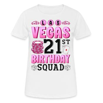 Las Vegas 21st Birthday Squad - Women's Breathable T-Shirt - white - Front - AI Model Female 172 dark (172cm)