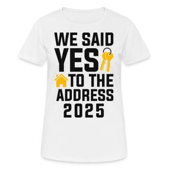 Nous avons dit à l’adresse 2025 - T-shirt respirant Femme - blanc - Devant - AI Model Female 172 dark (172cm)