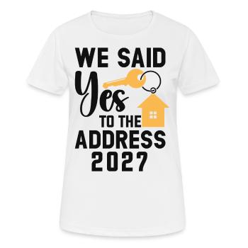 Nous avons dit à l’adresse 2027 - T-shirt respirant Femme - blanc - Devant - AI Model Female 172 dark (172cm)