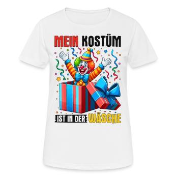 Mein Kostüm Wäsche Ist In Der Wäsche - Frauen T-Shirt atmungsaktiv - Weiß - Vorne - AI Model Female 172 dark (172cm)