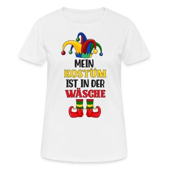 Mon costume de blanchisserie est dans la blanchisserie - T-shirt respirant Femme - blanc - Devant - AI Model Female 172 dark (172cm)
