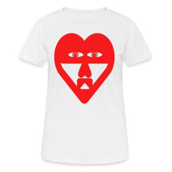 Mein Herz - Frauen T-Shirt atmungsaktiv - Weiß - Vorne - AI Model Female 172 dark (172cm)