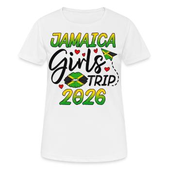 Voyage entre filles en Jamaïque 2026 - T-shirt respirant Femme - blanc - Devant - AI Model Female 172 dark (172cm)