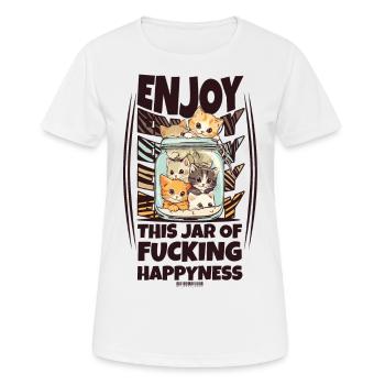 Pot de bonheur - T-shirt respirant Femme - blanc - Devant - AI Model Female 172 dark (172cm)