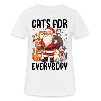 Cats For Everybody - Frauen T-Shirt atmungsaktiv - Weiß - Vorne - AI Model Female 172 dark (172cm)