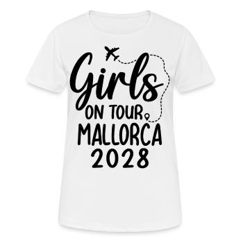Girls On Tour Mallorca 2028 - Frauen T-Shirt atmungsaktiv - Weiß - Vorne - AI Model Female 172 dark (172cm)