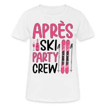 Équipe de fête après ski - T-shirt respirant Femme - blanc - Devant - AI Model Female 172 dark (172cm)
