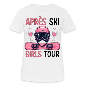 Après-ski pour filles - T-shirt respirant Femme - blanc - Devant - AI Model Female 172 dark (172cm)