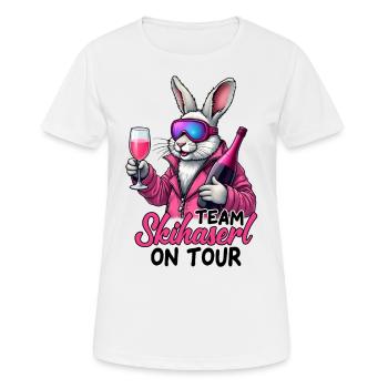 Équipe Ski Haserl On Tour Après-Ski - T-shirt respirant Femme - blanc - Devant - AI Model Female 172 dark (172cm)