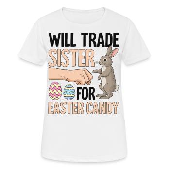 Échangera la sœur contre des bonbons de Pâques - T-shirt respirant Femme - blanc - Devant - AI Model Female 172 dark (172cm)