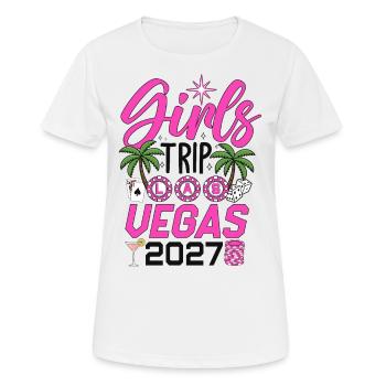 Voyage entre filles Las Vegas 2027 - T-shirt respirant Femme - blanc - Devant - AI Model Female 172 dark (172cm)