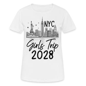 Voyage entre filles, New York 2028 (Garantie du prix le plus bas) - T-shirt respirant Femme - blanc - Devant - AI Model Female 172 dark (172cm)