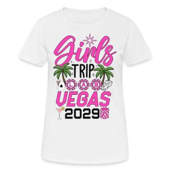 Voyage entre filles Las Vegas 2029 - T-shirt respirant Femme - blanc - Devant - AI Model Female 172 dark (172cm)
