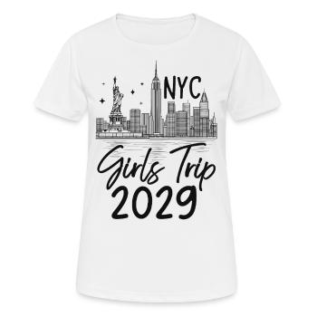 Girls Trip New York 2029 - Women's Breathable T-Shirt - white - Front - AI Model Female 172 dark (172cm)