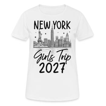 Voyage entre filles à New York 2027 - T-shirt respirant Femme - blanc - Devant - AI Model Female 172 dark (172cm)