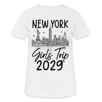 Girls Trip New York 2029 - Frauen T-Shirt atmungsaktiv - Weiß - Vorne - AI Model Female 172 dark (172cm)
