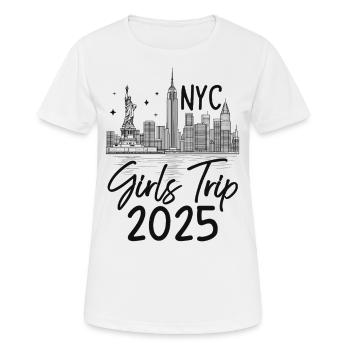 Girls Trip New York 2025 - Frauen T-Shirt atmungsaktiv - Weiß - Vorne - AI Model Female 172 dark (172cm)