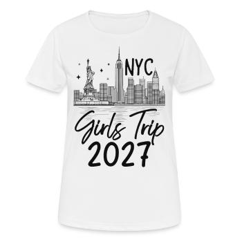 Voyage entre filles à New York 2027 - T-shirt respirant Femme - blanc - Devant - AI Model Female 172 dark (172cm)